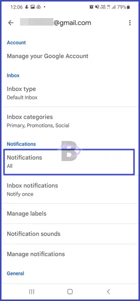 Gmail settings notifications